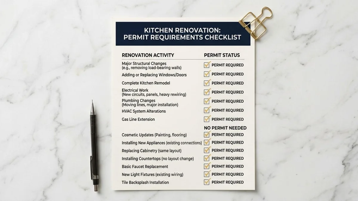 Permit-required vs no-permit renovation activity checklist