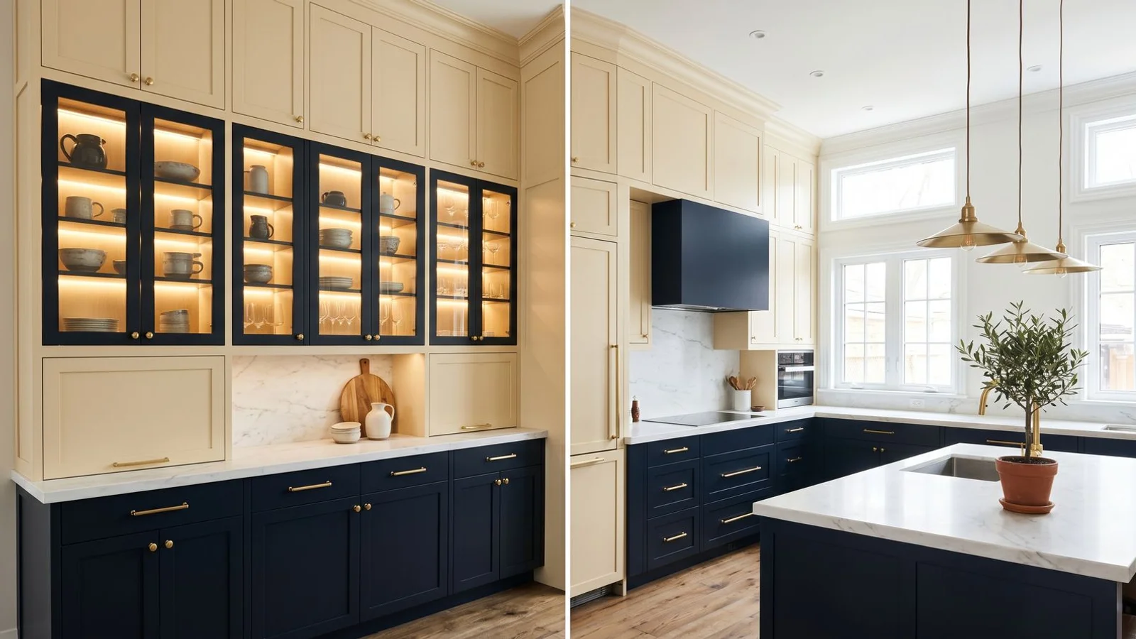 Custom Toronto kitchen with ceiling-height cabinets and seamless alignment
