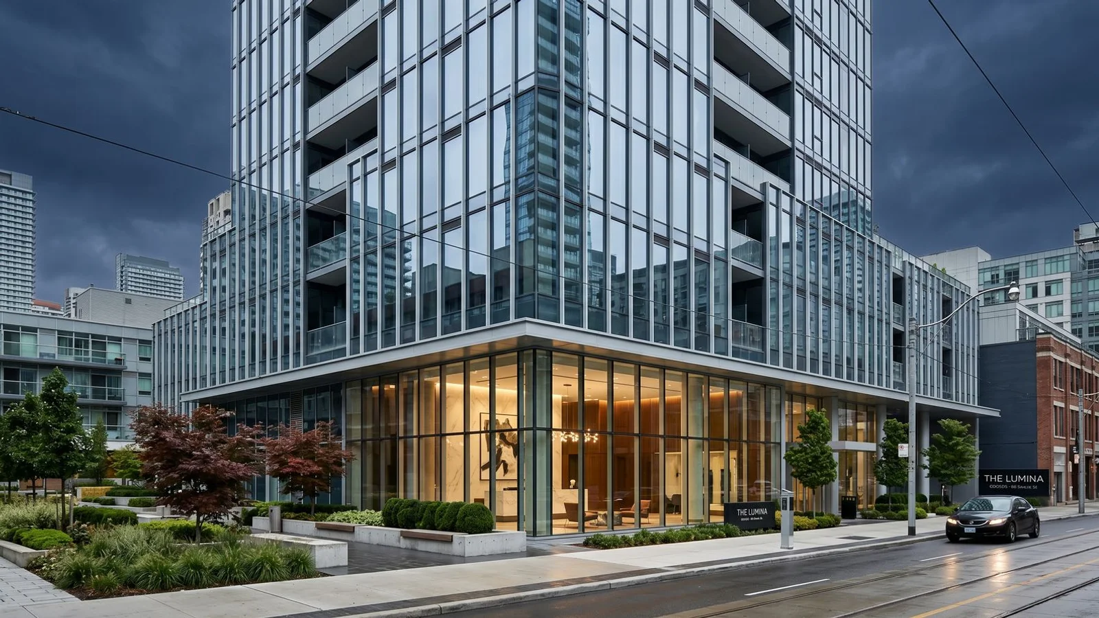 Toronto downtown condo building exterior